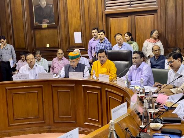 Shri Prahlad Joshi takes stock of the preparedness of various Ministries keeping in view the impending Monsoon Session of Parliament