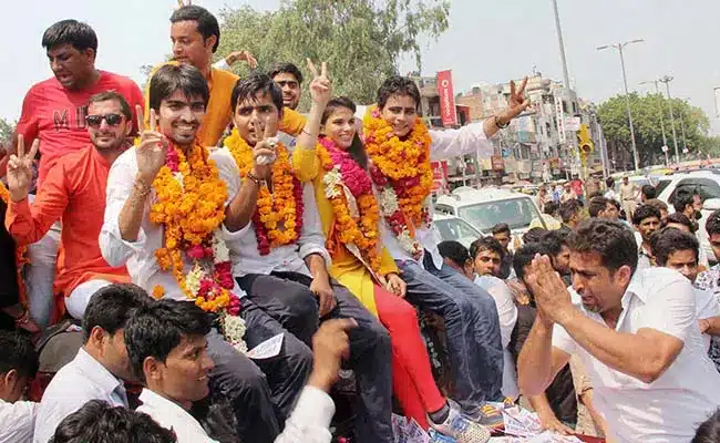 DUSU Election Result 2023: ABVP leads on all four posts, know how many votes it got till the 12th round